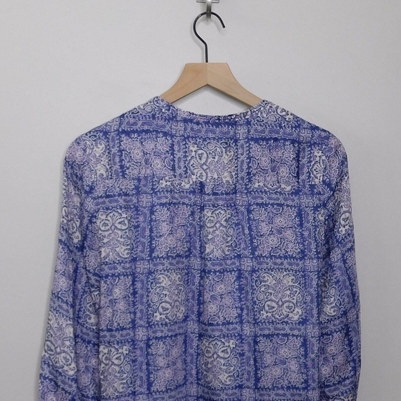 NWT!! Anthropologie AKEMI + KIN Coconino Printed Buttondown Buttons 3/4 Sleeves - Picture 8 of 9